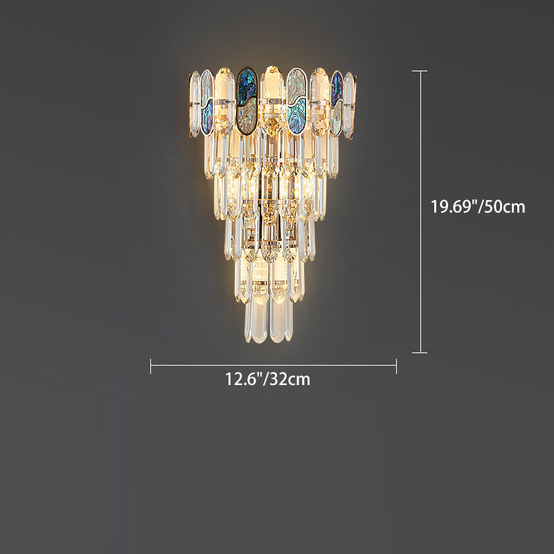 Hardware Crystal Disc Living 5-Light Wall Lamp