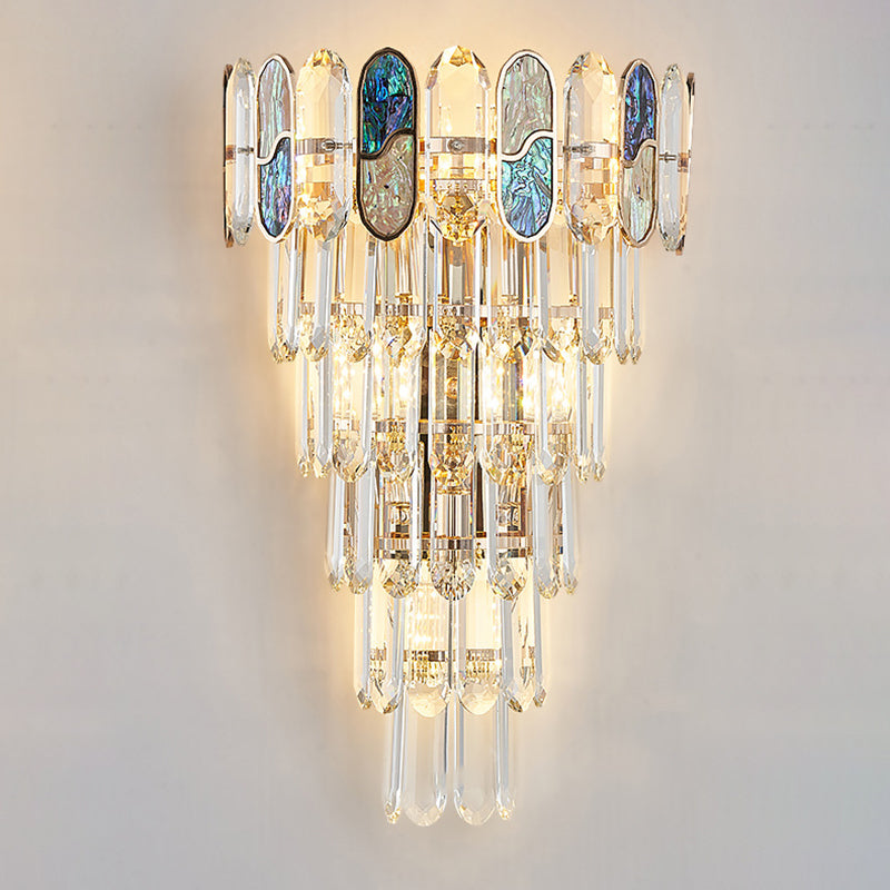 Hardware Crystal Disc Living 5-Light Wall Lamp