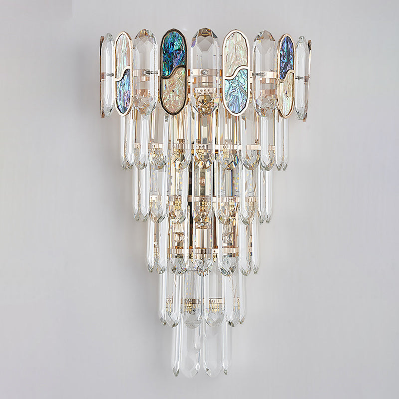 Hardware Crystal Disc Living 5-Light Wall Lamp