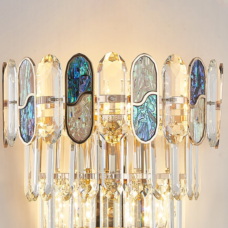 Hardware Crystal Disc Living 5-Light Wall Lamp