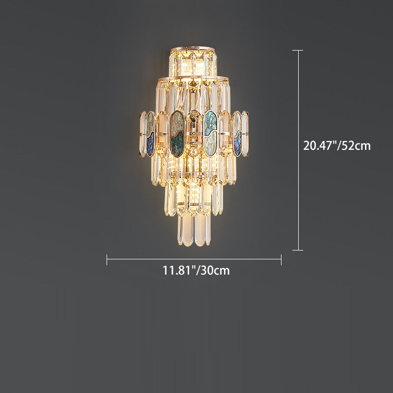 Hardware Crystal Disc Living 5-Light Wall Lamp