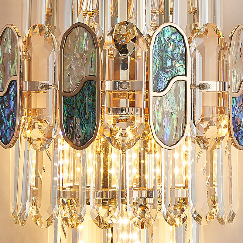Hardware Crystal Disc Living 5-Light Wall Lamp