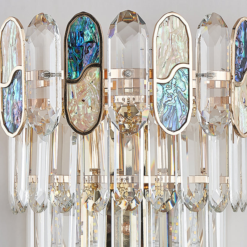 Hardware Crystal Disc Living 5-Light Wall Lamp
