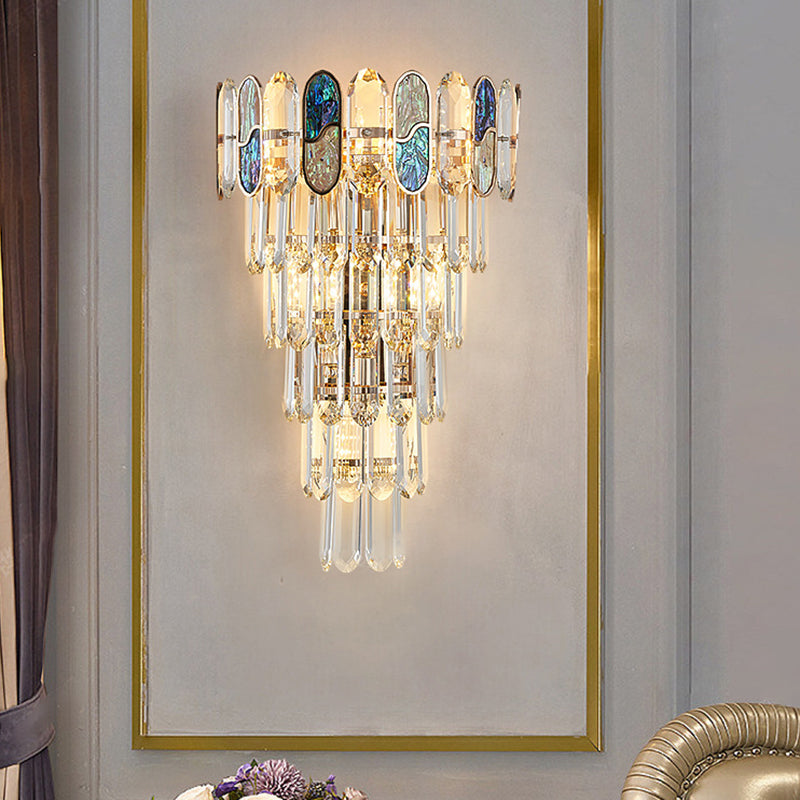 Hardware Crystal Disc Living 5-Light Wall Lamp