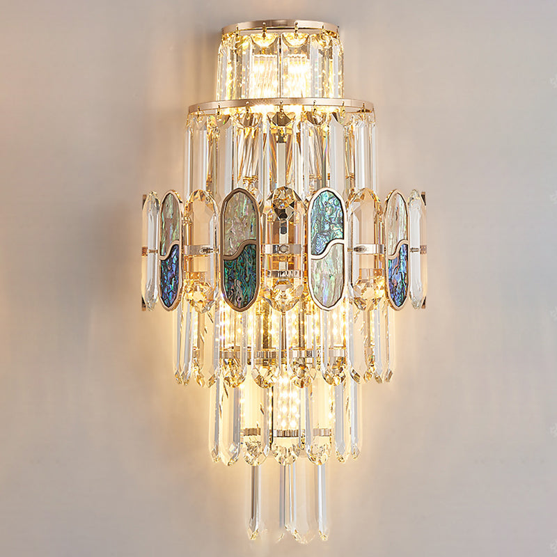 Hardware Crystal Disc Living 5-Light Wall Lamp