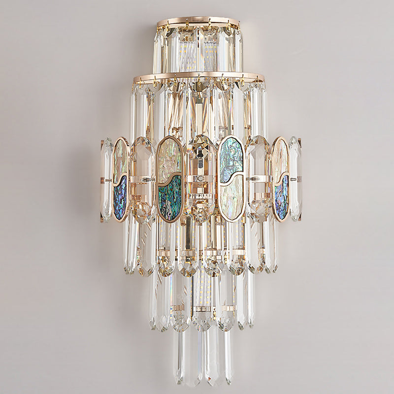 Hardware Crystal Disc Living 5-Light Wall Lamp