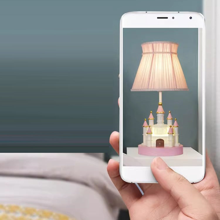 Fabric Pink Dream Castle Table Lamp