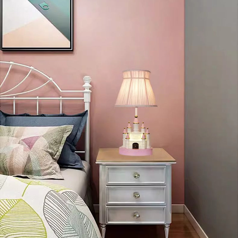Fabric Pink Dream Castle Table Lamp