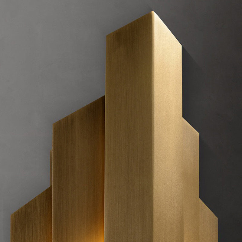 Iron Geometric Rectangle Stitching Wall Lamp