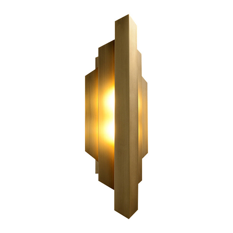 Iron Geometric Rectangle Stitching Wall Lamp