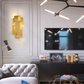 Iron Geometric Rectangle Stitching Wall Lamp