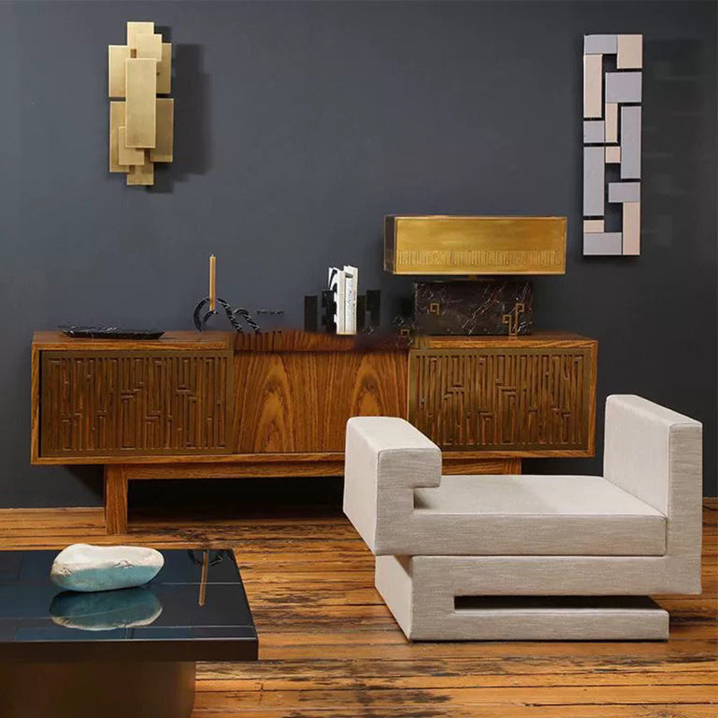 Iron Geometric Rectangle Stitching Wall Lamp