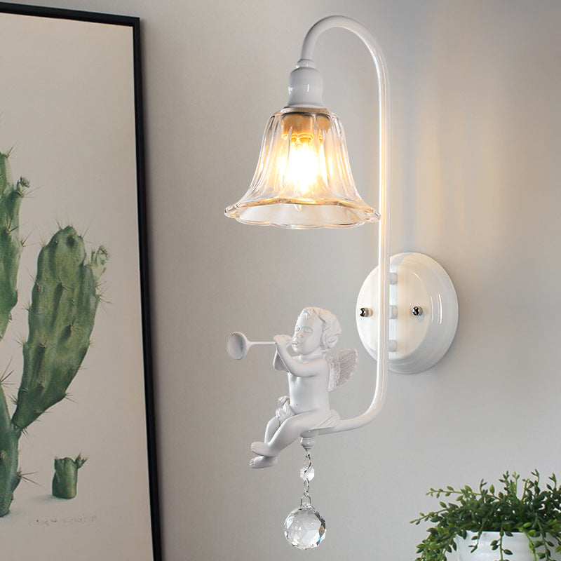 Angel Trumpet Resin Crystal Wall Lamp