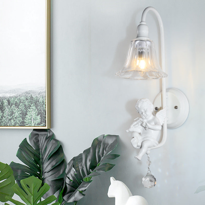Angel Trumpet Resin Crystal Wall Lamp
