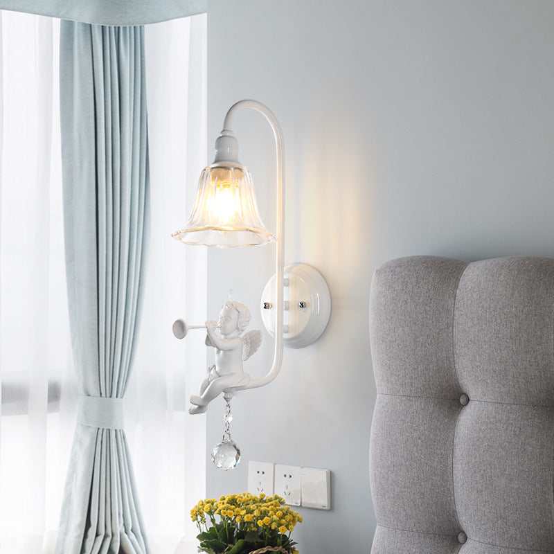 Angel Trumpet Resin Crystal Wall Lamp
