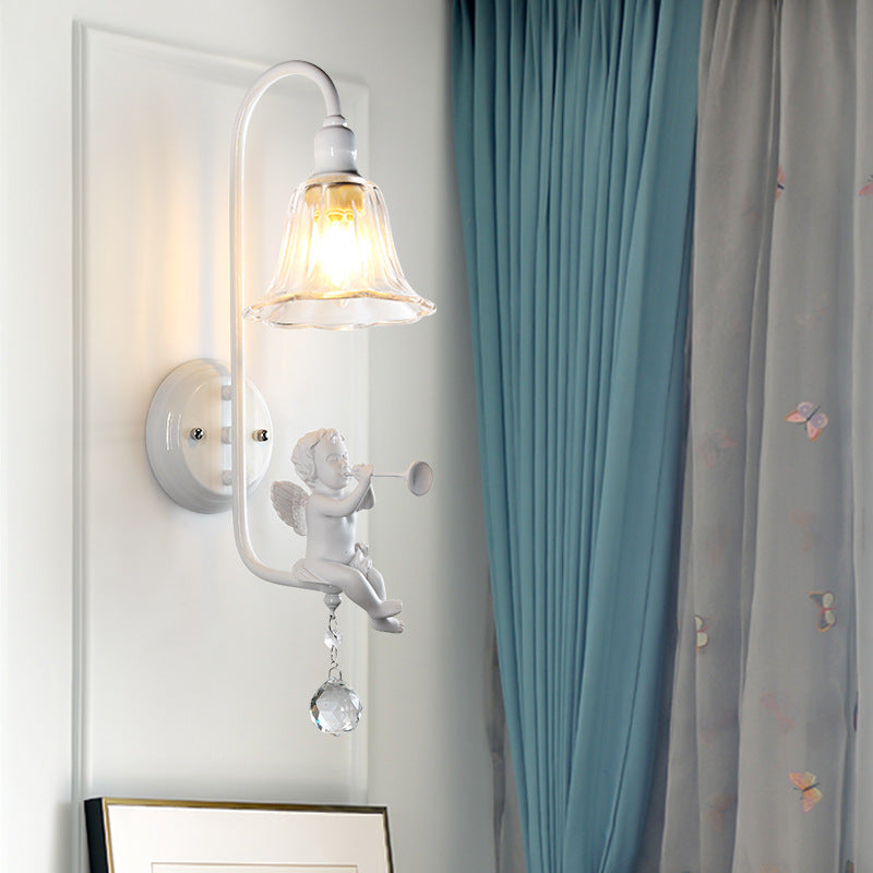 Angel Trumpet Resin Crystal Wall Lamp