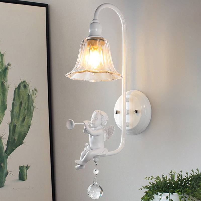 Angel Trumpet Resin Crystal Wall Lamp