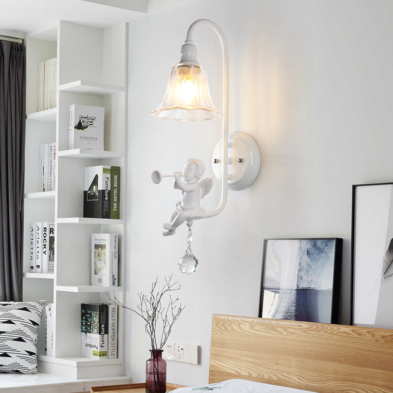 Angel Trumpet Resin Crystal Wall Lamp
