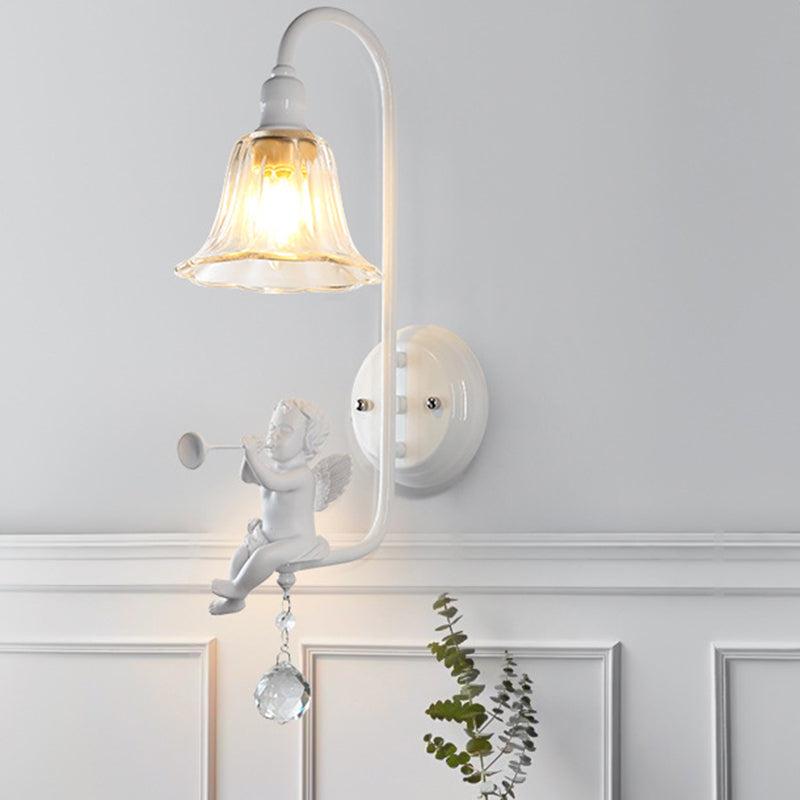 Angel Trumpet Resin Crystal Wall Lamp