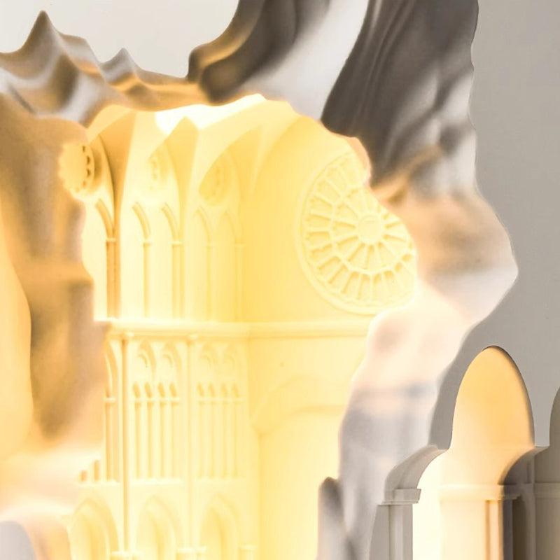 Plaster Castle Palace Embedded Wall Lamp