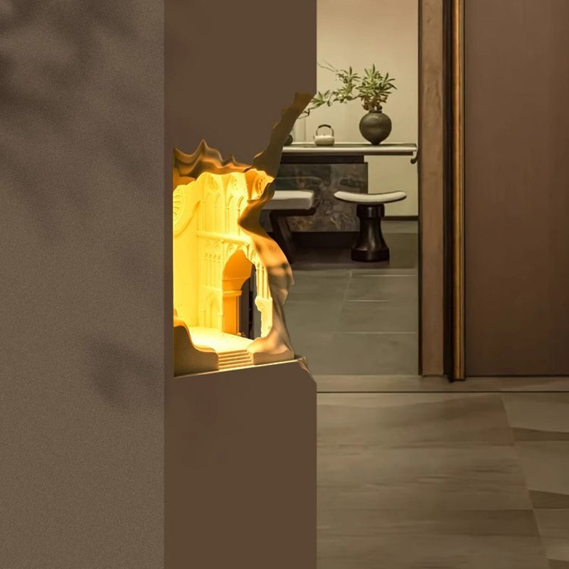 Plaster Castle Palace Embedded Wall Lamp