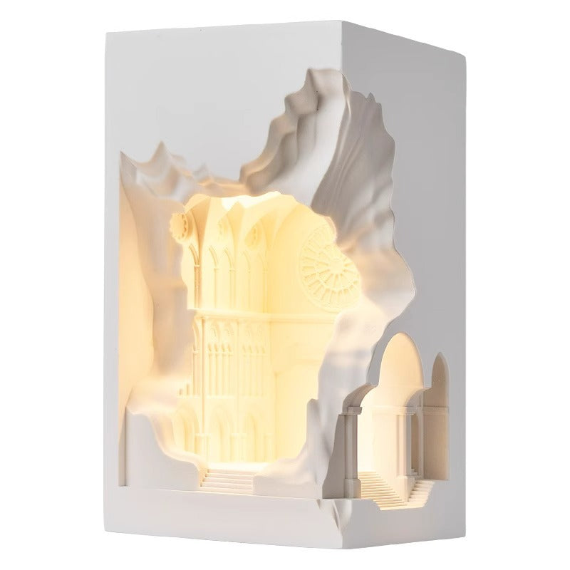 Plaster Castle Palace Embedded Wall Lamp
