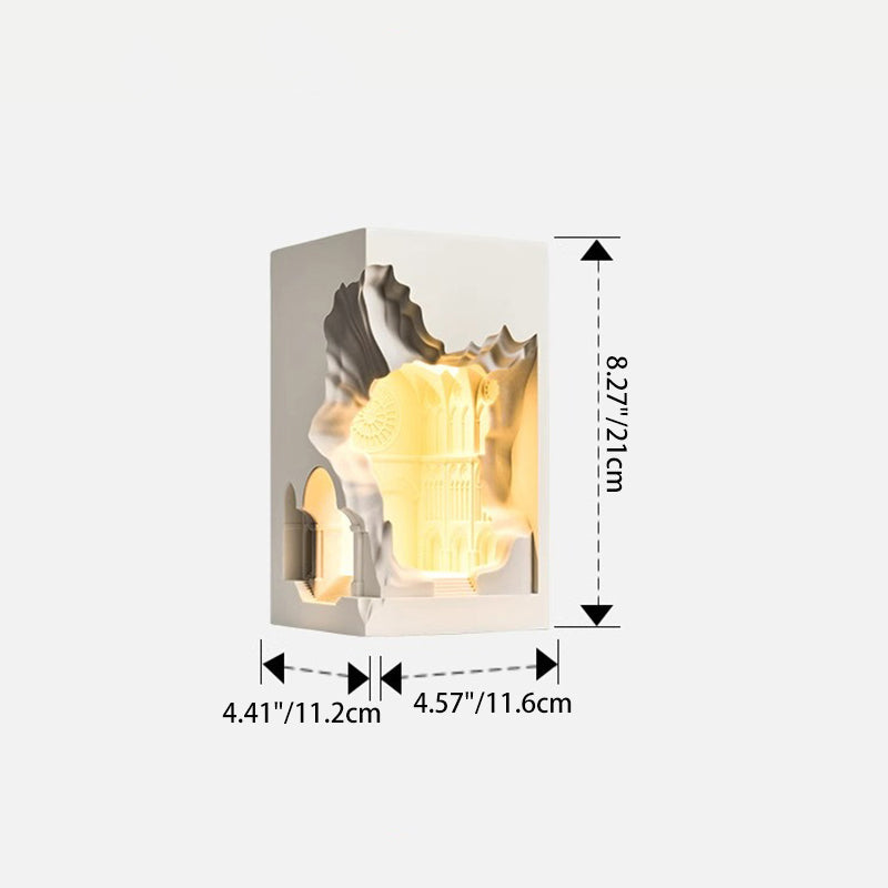 Plaster Castle Palace Embedded Wall Lamp