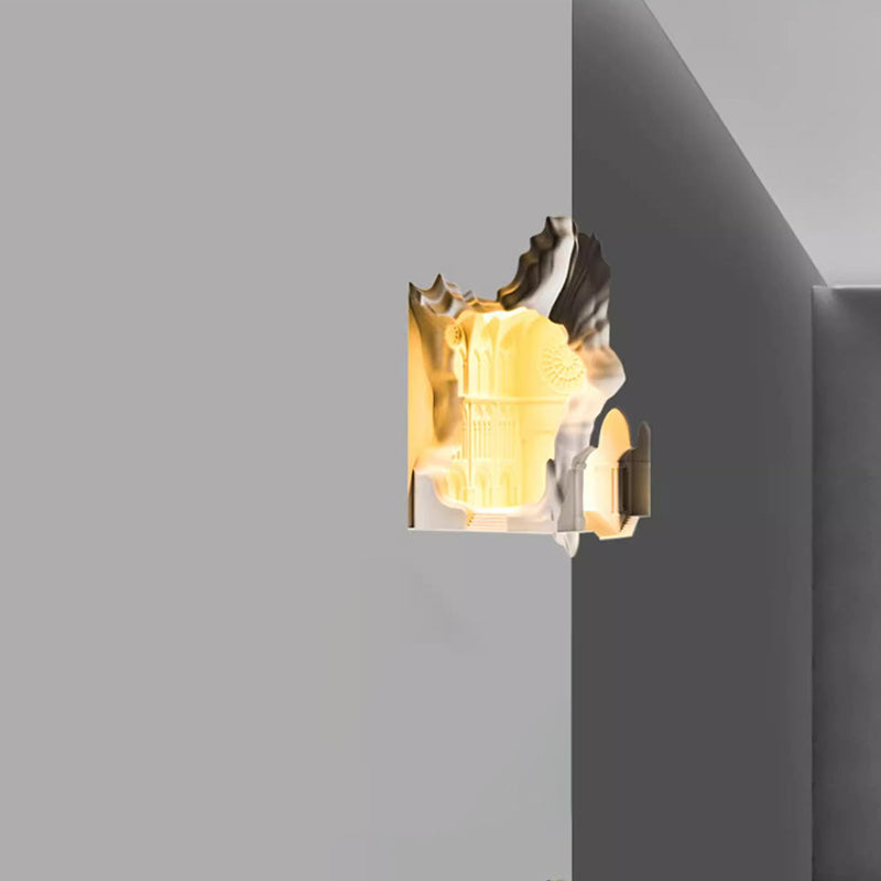 Plaster Castle Palace Embedded Wall Lamp