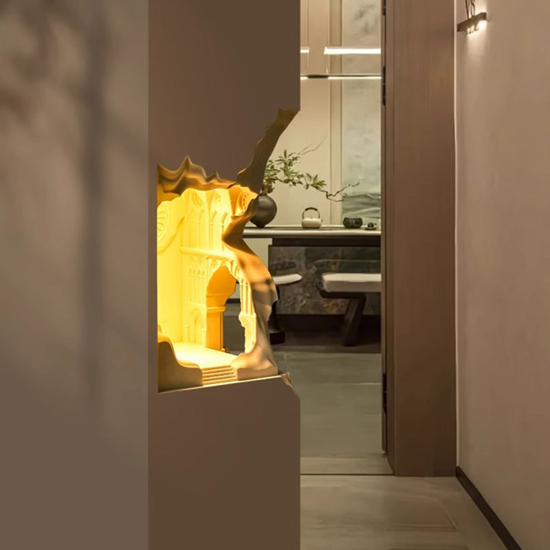 Plaster Castle Palace Embedded Wall Lamp