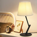 Pleated Fabric Hardware Tube Table Lamp