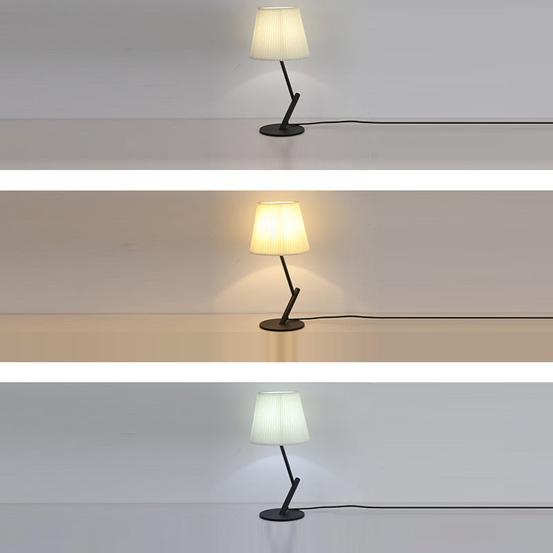 Pleated Fabric Hardware Tube Table Lamp