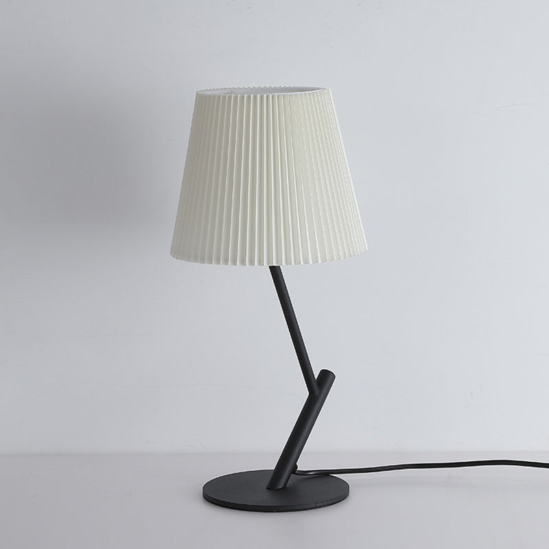 Pleated Fabric Hardware Tube Table Lamp
