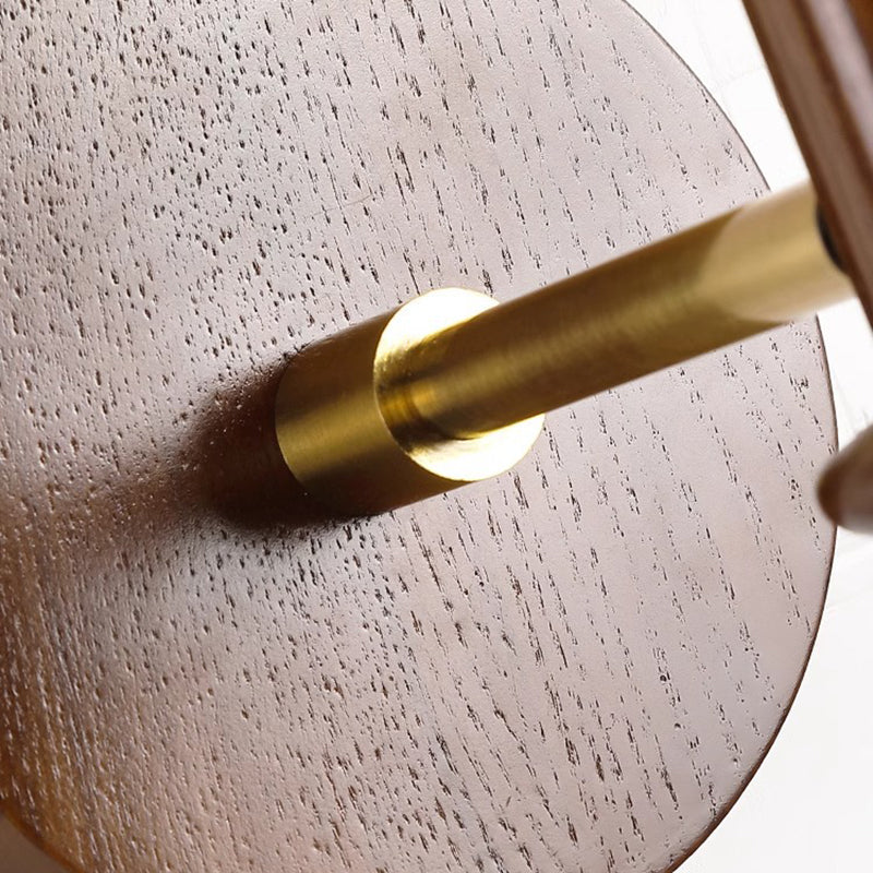 Fabric Conical Ash Wood Wall Lamp