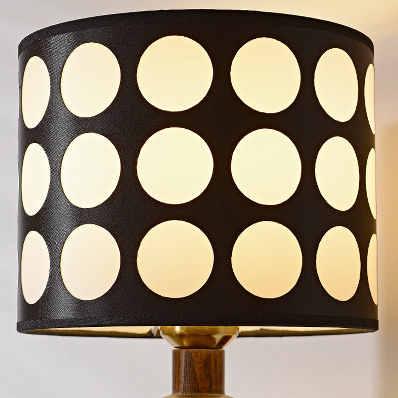 White Polka Dot Fabric Wall Lamp