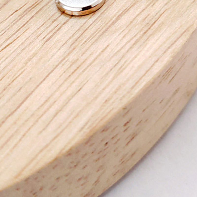 Rubber Wood Iron Magnetic Table Lamp