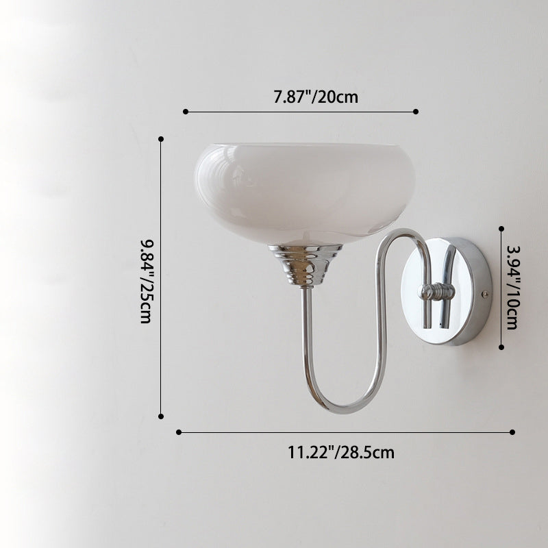 Glass Round Iron Dining Wall Lamp