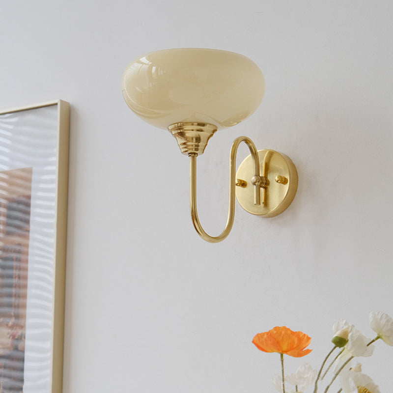 Glass Round Iron Dining Wall Lamp
