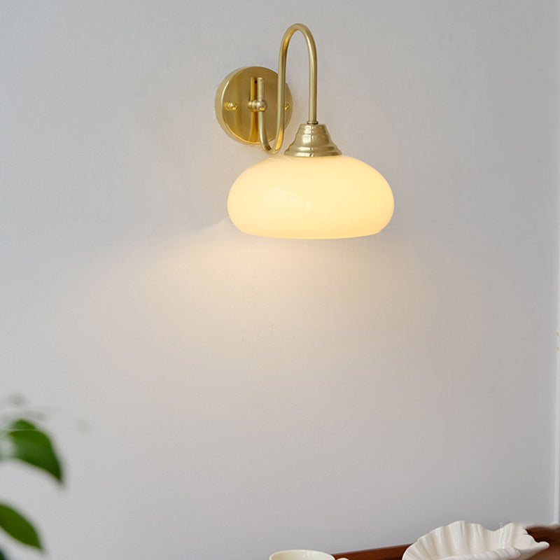 Glass Round Iron Dining Wall Lamp