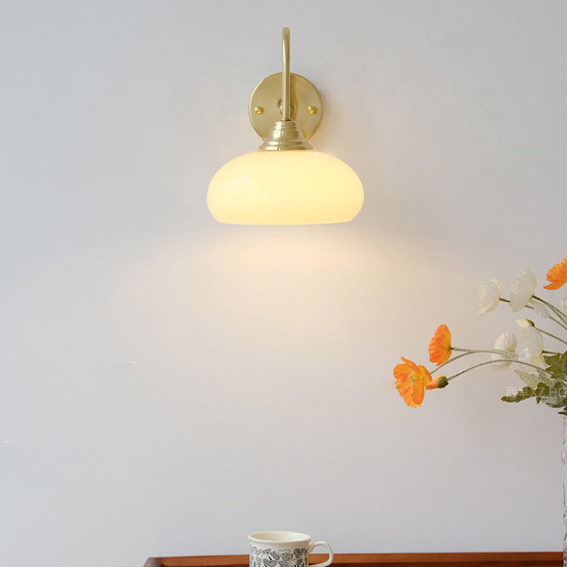 Glass Round Iron Dining Wall Lamp