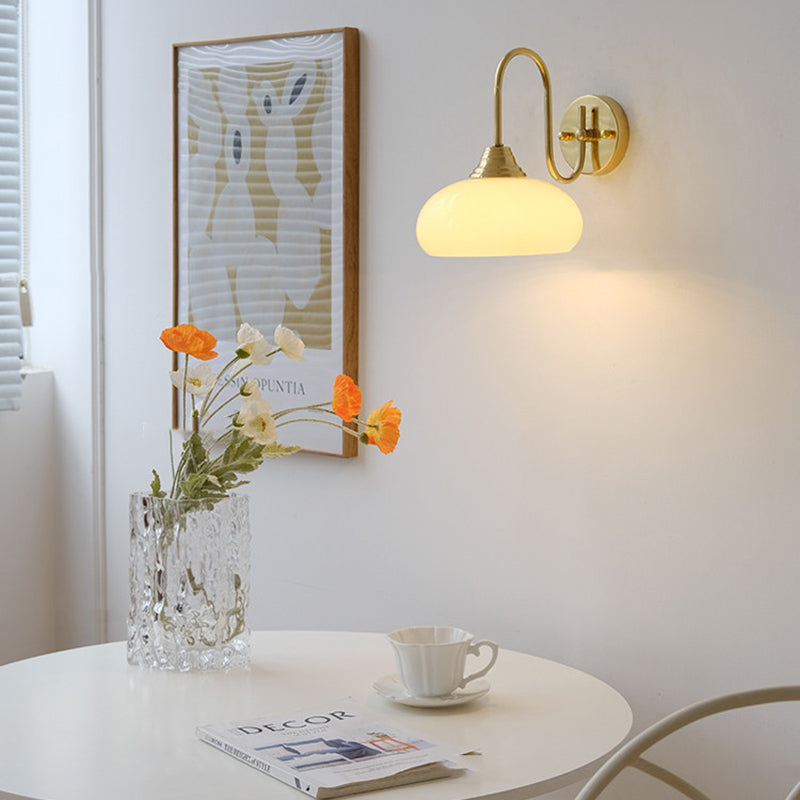 Glass Round Iron Dining Wall Lamp
