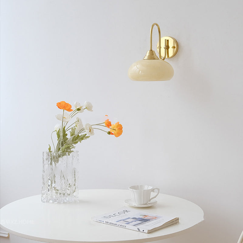 Glass Round Iron Dining Wall Lamp