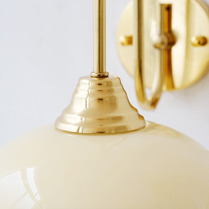 Glass Round Iron Dining Wall Lamp