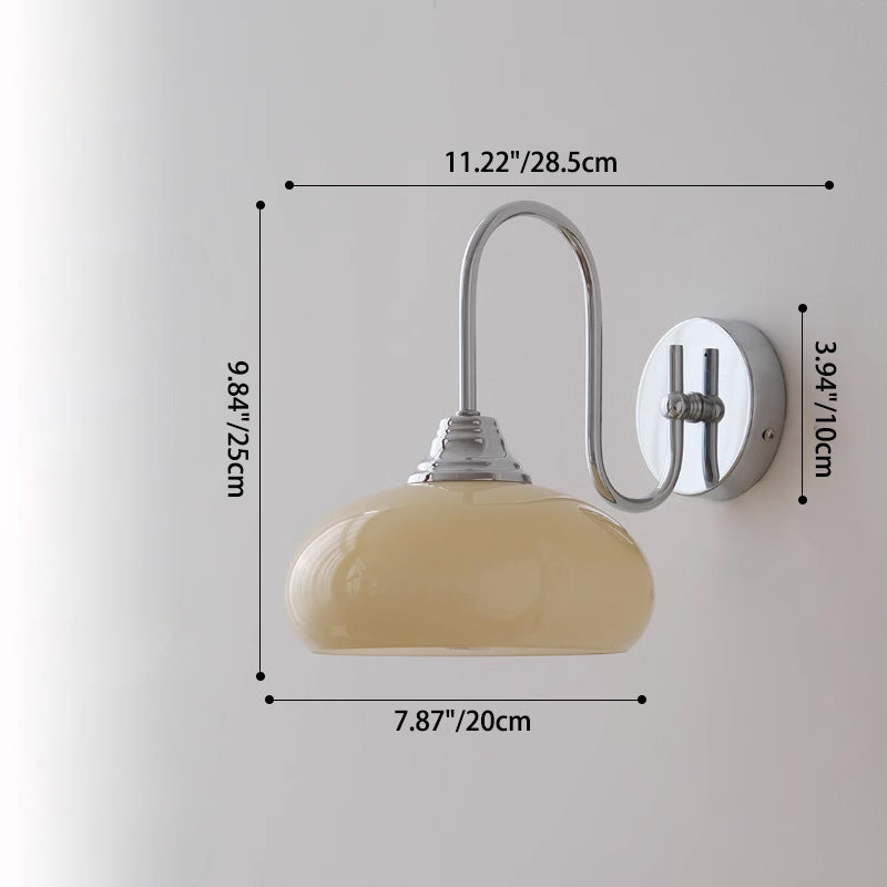Glass Round Iron Dining Wall Lamp