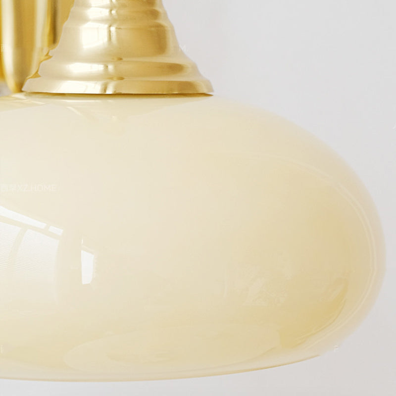 Glass Round Iron Dining Wall Lamp