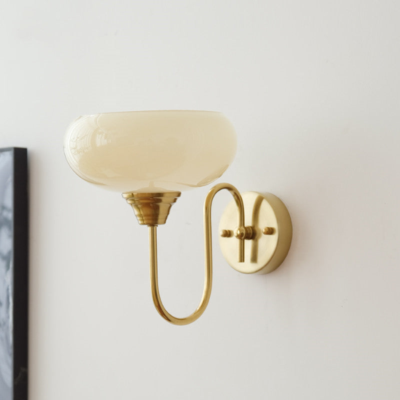 Glass Round Iron Dining Wall Lamp