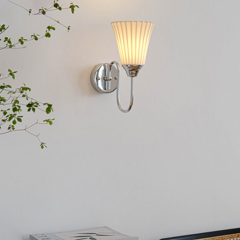 Vertical Grain Ceramic Iron Wall Lamp