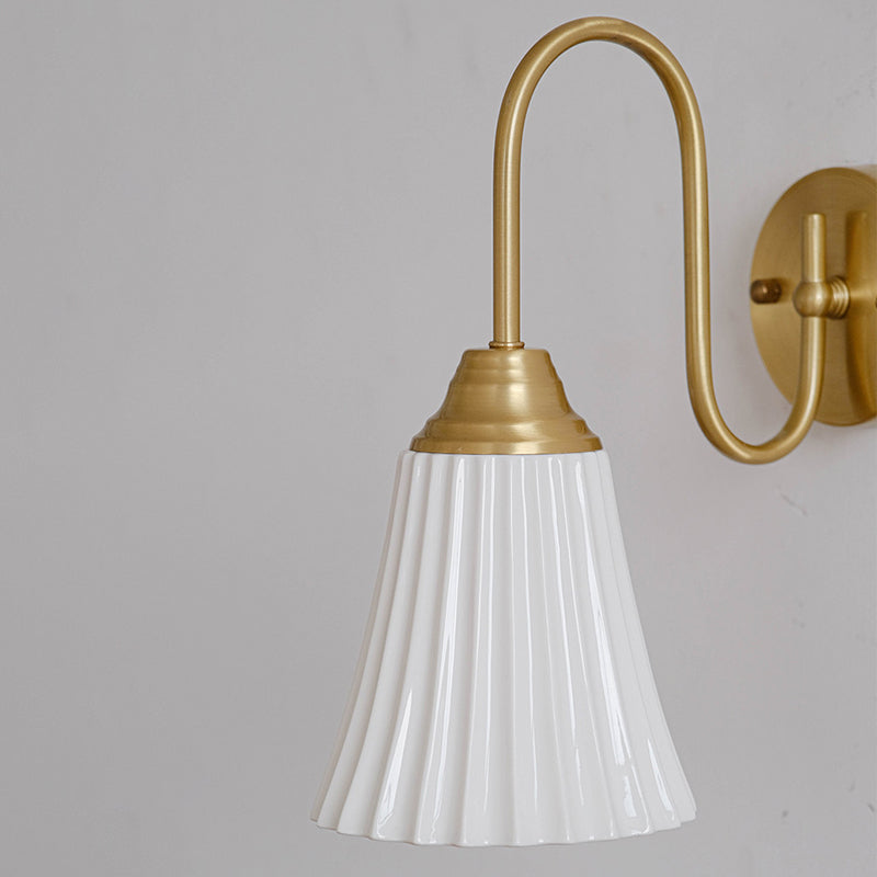 Vertical Grain Ceramic Iron Wall Lamp
