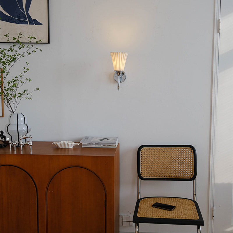 Vertical Grain Ceramic Iron Wall Lamp