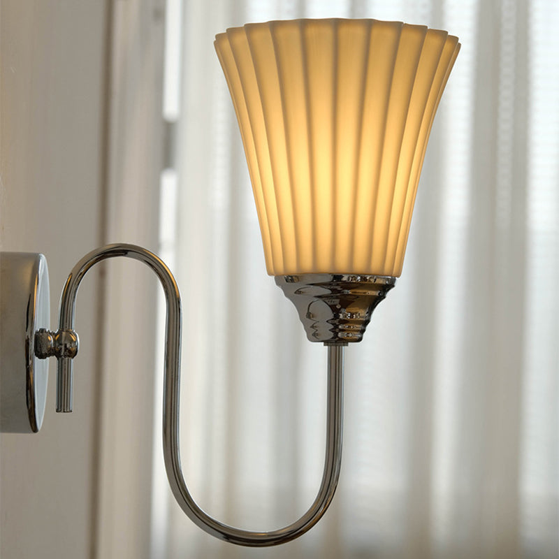 Vertical Grain Ceramic Iron Wall Lamp