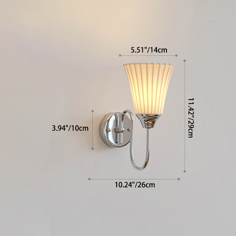Vertical Grain Ceramic Iron Wall Lamp